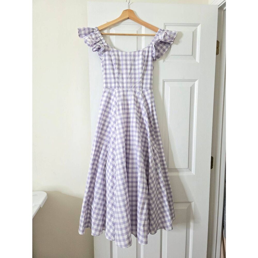 Hill House Lilac Clip Dot Daphne Dress - Picture 2 of 9